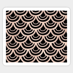 Rose gold onyx fish scales Sticker